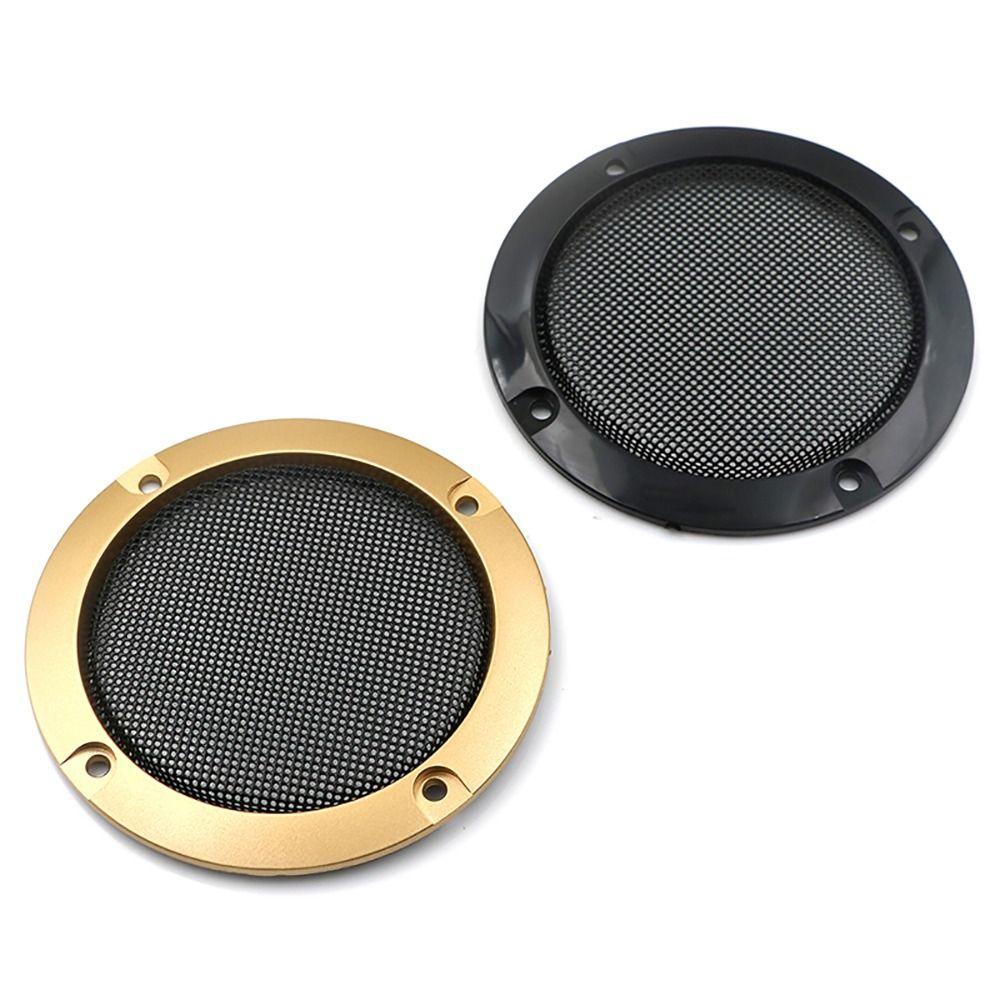 2Pcs Black Gold Silver Speaker Protective Grill Decorative Speaker Mesh Circle  Audio DIY Decoration