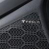2/4 Stück 3D-Aluminium-Logo Auto Sound Audio Abzeichen Aufkleber Lautsprecher Aufkleber Für Tesla Model 3 Y S X 2017-2023 Roadster SpaceX Spulenmod