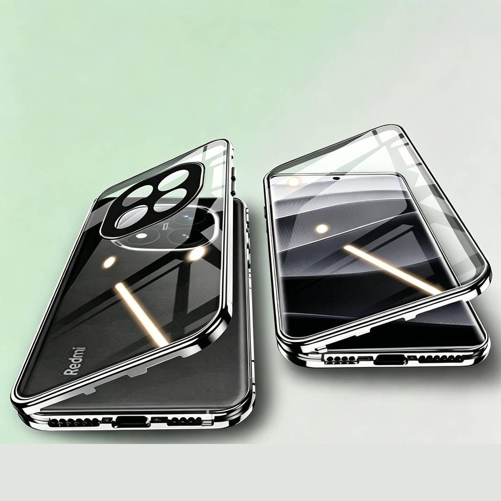 Case for Xiaomi 15 14 Ultra with Double Sided Tempered-Glass & Metal Frame Phone Bumpers Full Lens Protection Cover