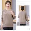Women's Loose Plus-Size Sweater Autumn and Winter Crew Neck Printed Knitwear Soft and Skin-Friendly Stretch Pullover Top