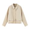Qiu Shui Yi Ren Women's Retro Loose Fit Short Jacket
