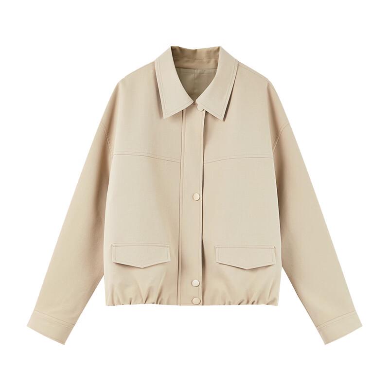 Qiu Shui Yi Ren Women's Retro Loose Fit Short Jacket