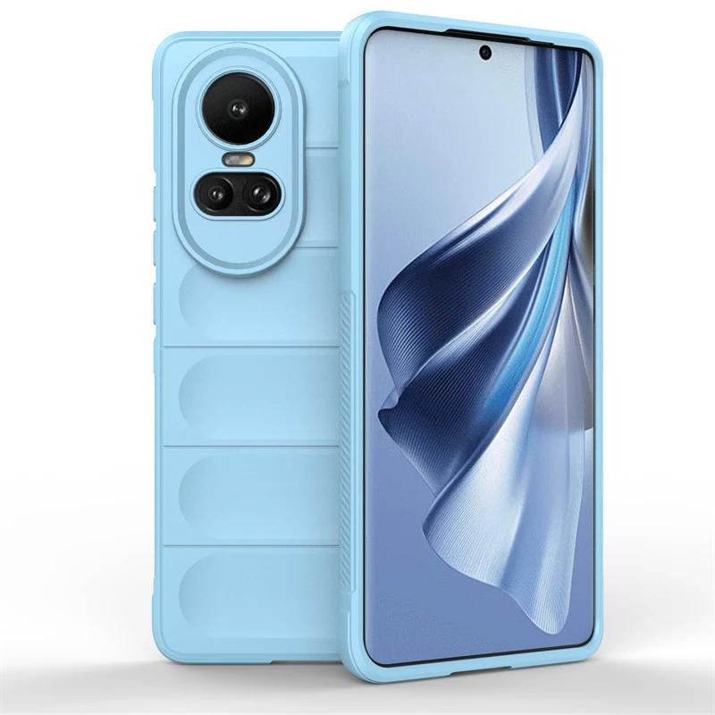 Case For OPPO Reno 10 Pro 5G Back Cover Phone Case Liquid Silicone Anti-fall Shockproof Armor Cases Funda Coque