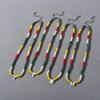 Wind Bohemian Stained Glass Millet Beads Handmade Beaded Letter Pendant Collarbone Chain Trend Necklace Female