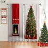 Christmas Ornament Drapes Christmas Tree Gifts Fireplace Livingroom Space Bedchamber Children Latest  Festival 3D Printing Drapes