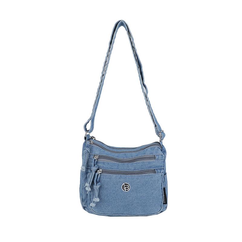 

Джинсовая сумка через плечо женская дорожная сумка многослойная сумка кроссбоди