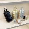 Fashion Shiny Makeup Bag Large Capacity Multi-Purpose Toiletries Skincare Storage Bag Handheld Solid Color Pencil Case Travel