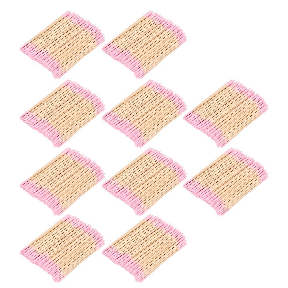 10 Bags Dual-End Pointed Cleaning Tip Swabs Manicure Cotton Stick Eyeliner & Cosmetic Touch-Up Work