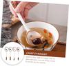 4 PCS Vintage Ramen Soup Spoons, Ceramic Asian Soup Spoons Tablespoon, Rice Noodles Dinner Serving Spoon, Dessert Spoon