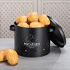 Household Iron Art Vegetable Storage Can Suit Kitchen Potato Ginger and Garlic Fresh Keeping Storage Bucket