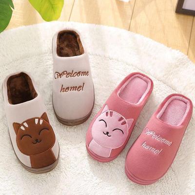 Knusse Cartoon Dieren Wollen Pantoffels - Leuke, Warme, Indoor Winter Pantoffels voor Dames