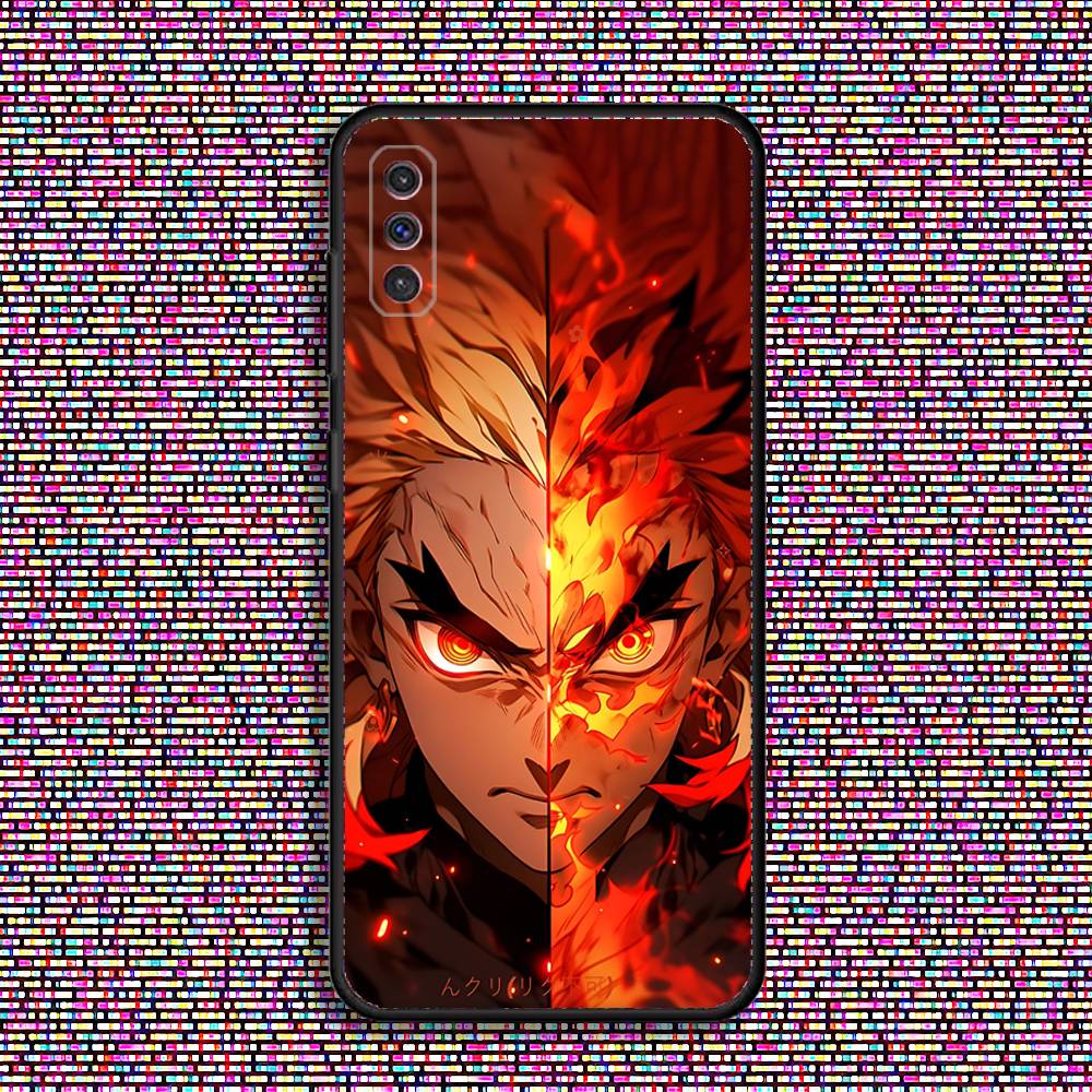 Kyojuro Rengoku D-Demon S-Slayer Phone Case For Samsung S 25,24,23,22,30,21,10,9,Ultra,Plus,Lite,FE,4,5 G Black Soft Case Samsung S24