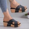 Sandals Women Shoes Summer Platform Heels Women Shoe Slip On Women's Sandals Wedge Walking Shoes Soft Female Footwear Slipper