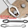 Plum Blossom Double-Ended Adjustable Wrench 8-22mm - Non-slip, Self-tightening, Multifunctional Open-end Tool for Household & Auto Repair