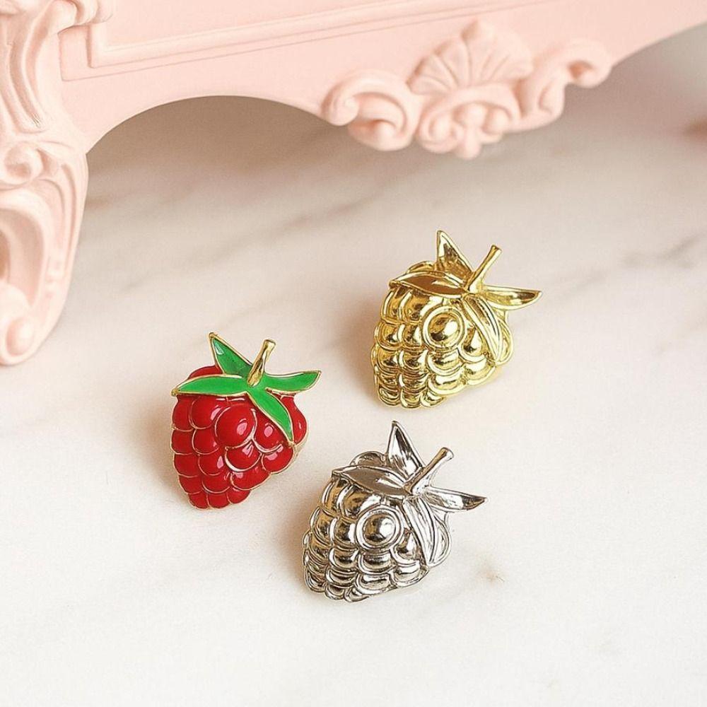 Jewelry Accessories Drip Oil Fruit Brooches Minority Design Vintage Collar Pin  Girls