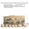 High-End Ru Kiln Ceramic Kung Fu Tea Set - Luxury Gaiwan Teapot, Tray, and Cups for Home.