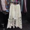 Women's Summer Retro Layered Irregular Lace Skirt - Long Hem, Slimming Beach Vacation Style