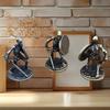 1pc, Skull Grasping Sword and Shield Table Décor, Residential Accessory, Halloween Toy/Work of Art