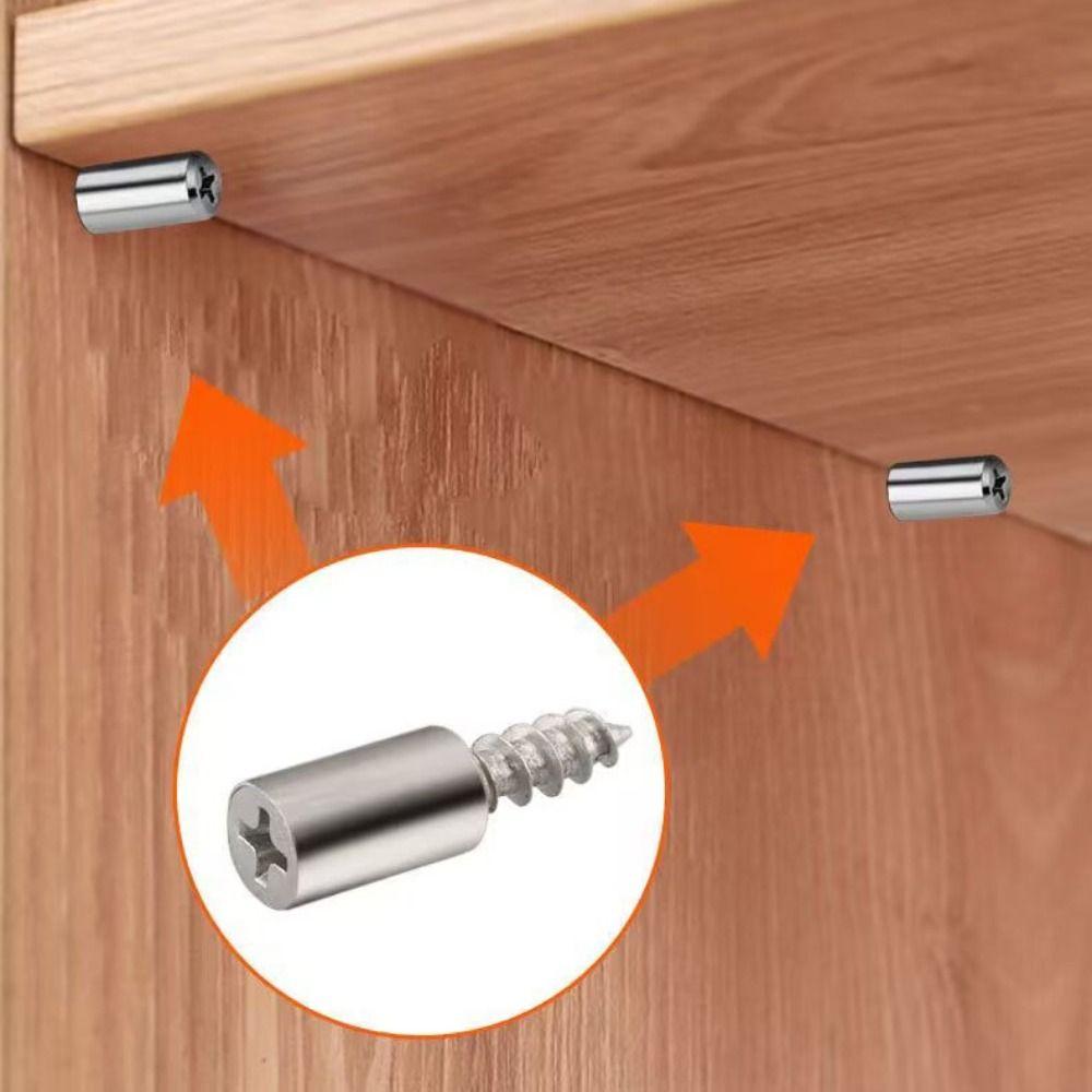 50pcs Solid Integrated Self Tapping Screw Wear-resistant Furniture Connector Bolt  Wine Cabinet