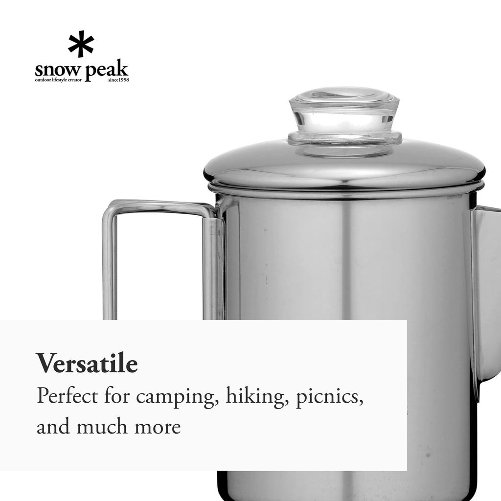 Snow Peak Stainless Steel Percolator 6 Cups PR-006