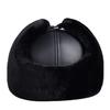 Men's Genuine Leather Winter Hat - Lei Feng Style with Ear Protection, Warm Cotton Lining for Middle-Aged and Elderly
