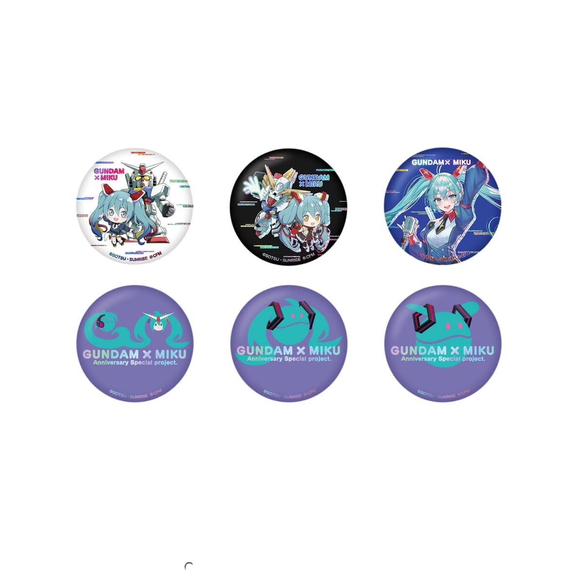

Bandai Candy Toy Gundam x Miku Memorial Can Badge Set Collection Button