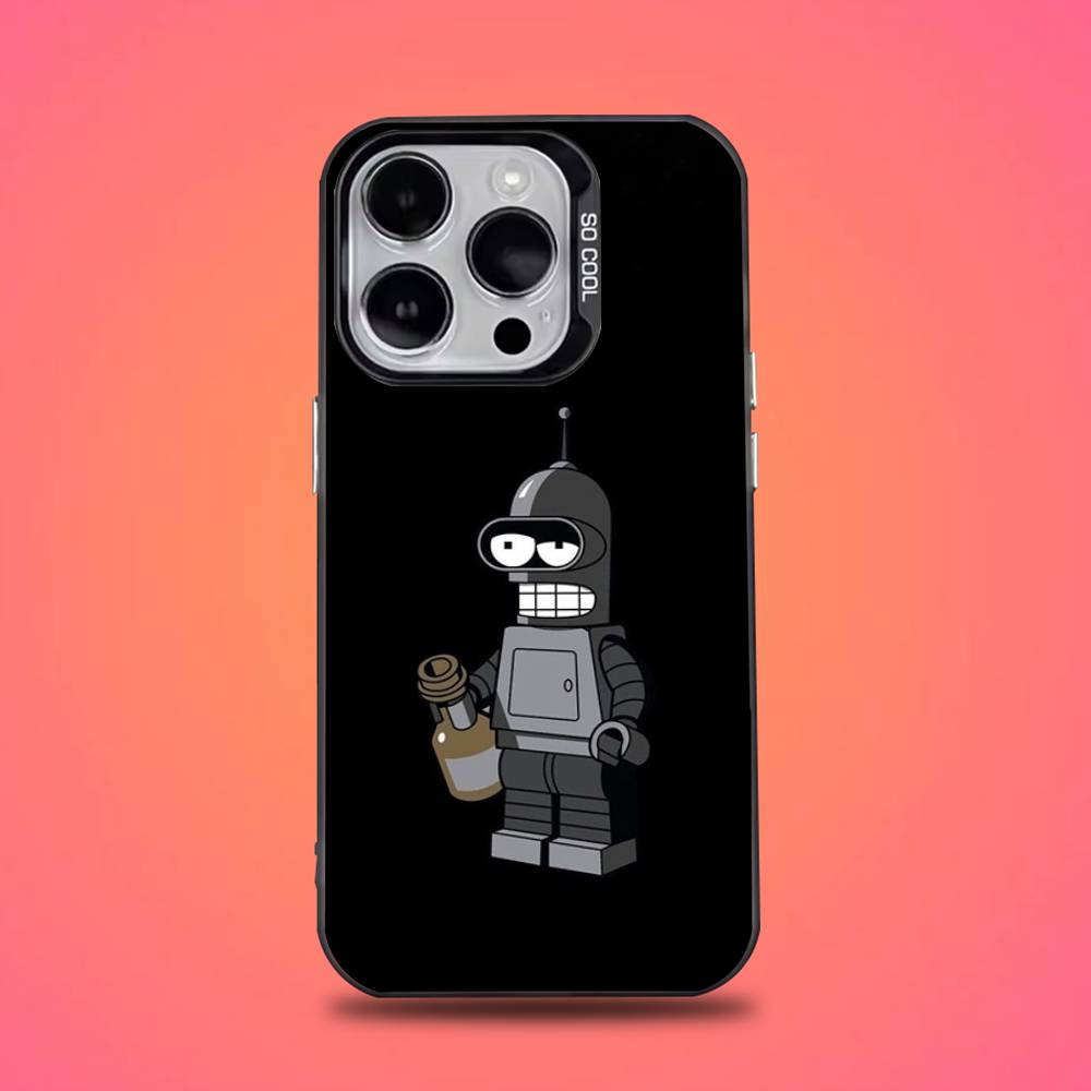 Cartoon F-Futurama Robot Phone Case For iPhone 16,15,14,13,12,11,Pro,Max,Plus,Mini,XS,SE Anti Fall Black Matte Hard Bumper
