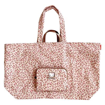 Vikbar stor tygväska med dragkedja Vattenavvisande IP Maxi Packable Hello Kitty A 8396 03 Print [Routeto] Leopard/Leopard dam