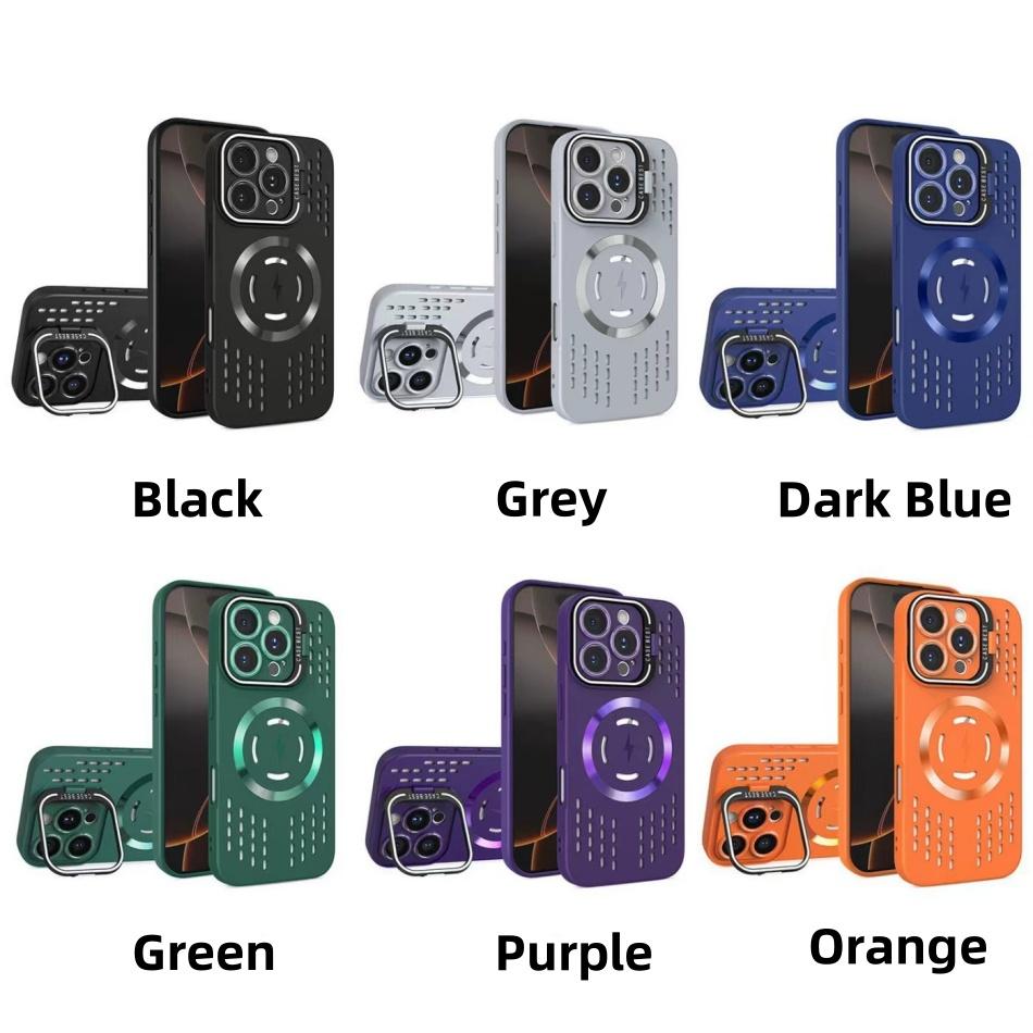 Breathable Soft Back Case for iPhone 16 15 14 13 12 11 Pro Max Plus Cooling Heat Dissipation Magnetic Phone Cover