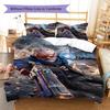 Overwatch Heroes Pattern Bedding Set Quilt Cover Pillowcase Home Decor Gift (1 * Duvet Cover + 2 * Pillowcase, Without Core)