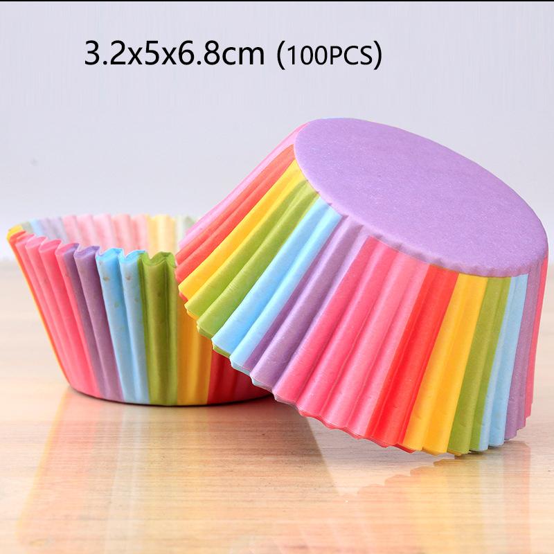 100Pcs Muffin Cupcake Paper Cups Cupcake Liner Baking Muffin Box Cup Case Party Tray Cake Decorating Tools Birthday Party Decor