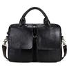 Fashion European and American Retro Style Men's Shoulder Bag Top-Grain Leather Business Briefcase Multi-Pocket Genuine Leather Men's Crossbody Bag