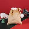 1pc Christmas Candy Bags Hairball Drawstring Bag Velvet Gift Packing Bags Christmas Eve Fruits  Bag Party Gift Decoration