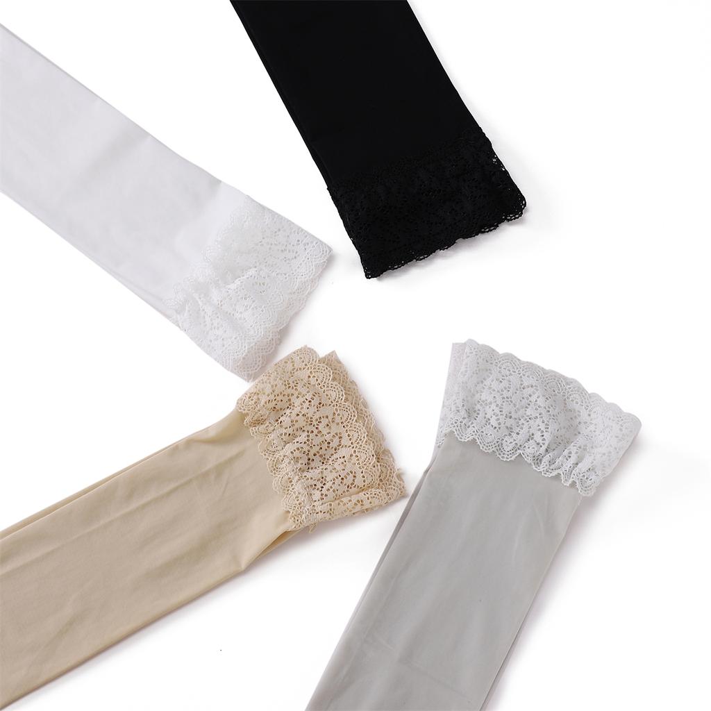 Fashion Lace Sunscreen Armbands For Women Adjustable Uv Protection Sleeves Cover Modal Islamic Sleeves Elastic Arm Guards