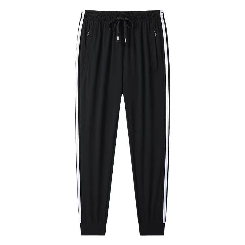 Men's Summer Ice Silk Quick-Dry Elastic Loose Fit Sports Pants - Trendy, Casual, Plus Size, Long, For Couples