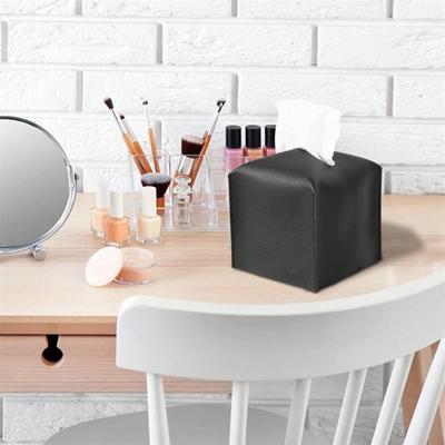Facial Paper Holder Square PU Tissue Box Waterproof Decorative Tissue Holder Modern Style Tissue Organizer Bedroom