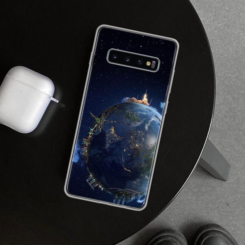 Earth Stars Space Phone Case Cover for Samsung Galaxy S26 S25 Edge S24 S23 Ultra S22 Plus S21 FE S20 + Art Customized Fundas Gal