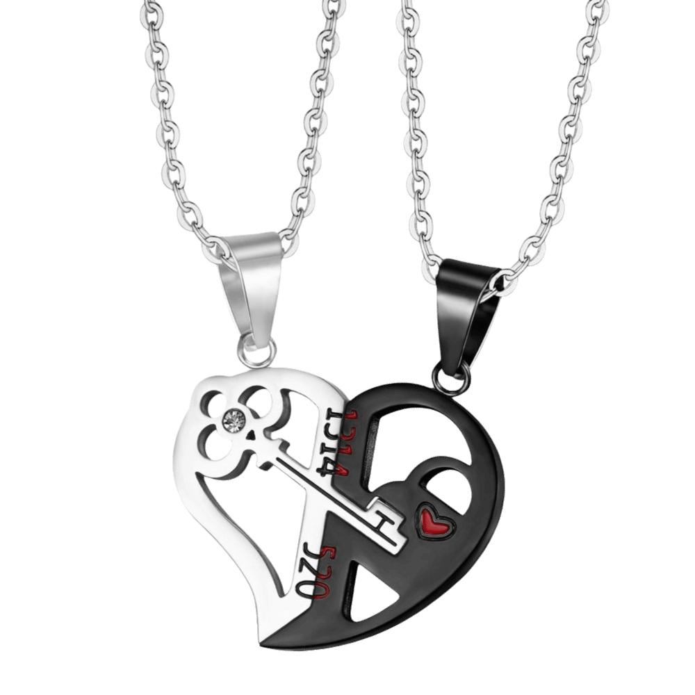 Personalized Design Pendant Necklace Titanium Steel Heart Shape Necklace  Couple Accessories
