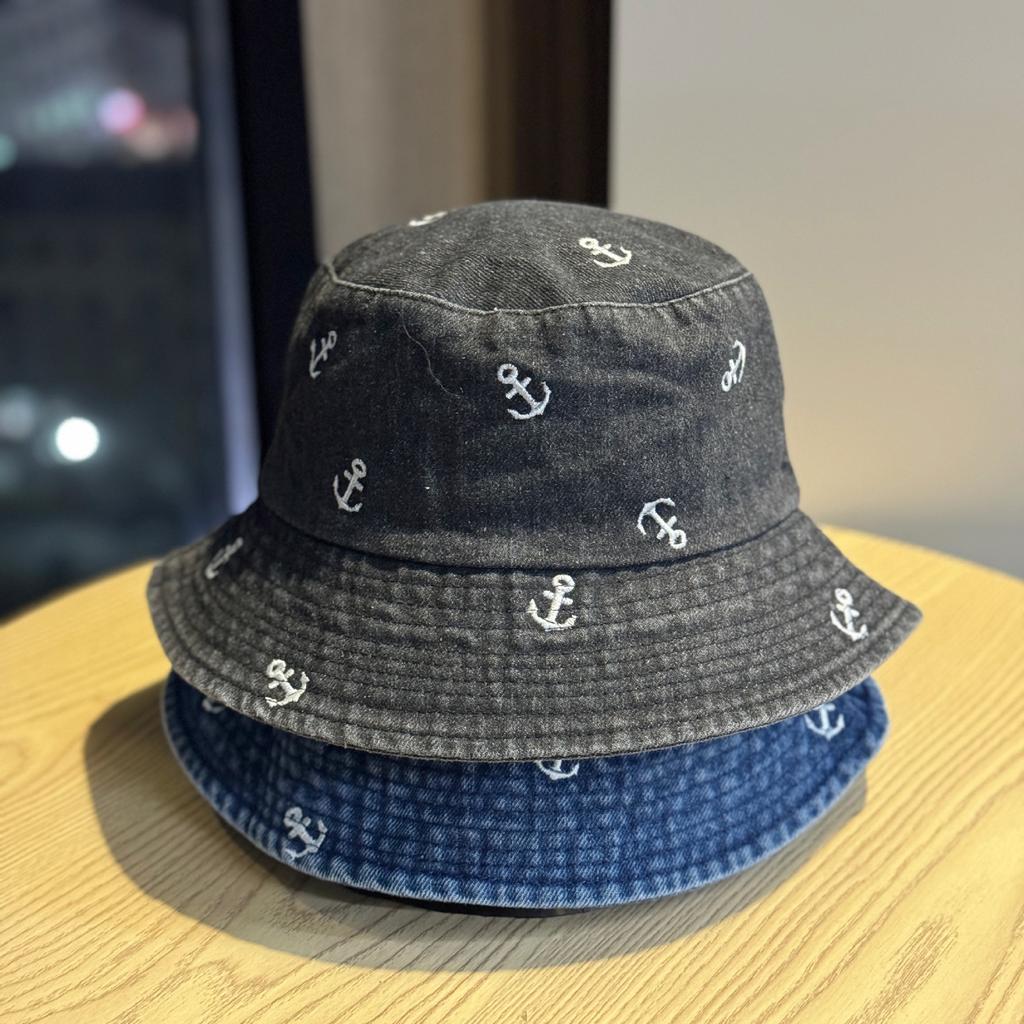 New casual fashion washed denim embroidered fisherman hat for women, Korean version, sweet, unique, and super stylish hat2026Tide