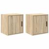 VidaXL Wall-mounted Garage Cabinets 2 Pcs Sonoma Oak Engineered Wood, Cabinet, Wall-mounted Garage Cupboard, Tool Cabinet 860630