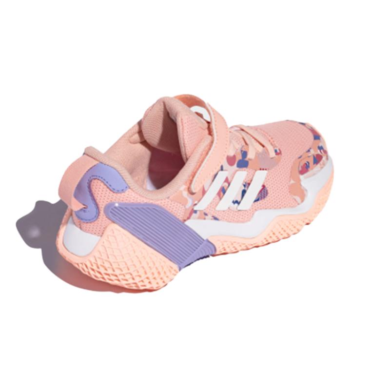 adidas 4Uture Rnr CNY El K Breathable And Slip Resistant Low Top Kids' Running Shoes Pink White Purple Kids' Sneakers FZ4598