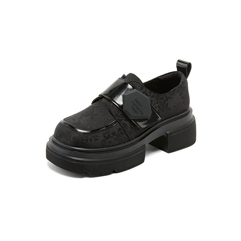 Pantofi ocazionali de dimensiuni mici Pantofi de damă cu platformă invizibilă înălțată Pantofi de damă cu velcro brodat floral