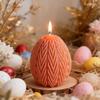 Striped Pattern Easter Geometric Eggs Mold Handmade Craft Heat Resistant Silicone Candle Mold Flexible Non-Stick Cement Mold