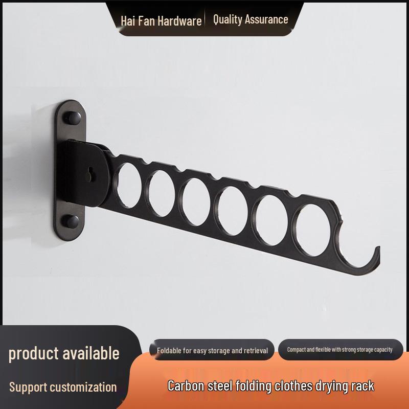 

Folding Rotating Clothes Hanger with Pendant for Bathroom or Hotel Wardrobe Drying Rack білий