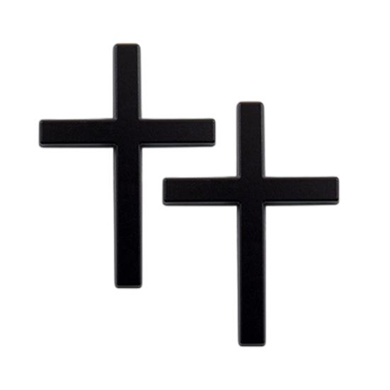 

2 шт. Христианская наклейка Наружная 3D эмблема Значок Декали Самоклеящийся сплав цинка Наклейки Иисуса Христа для автомобилей грузовиков внедорожников чёрный