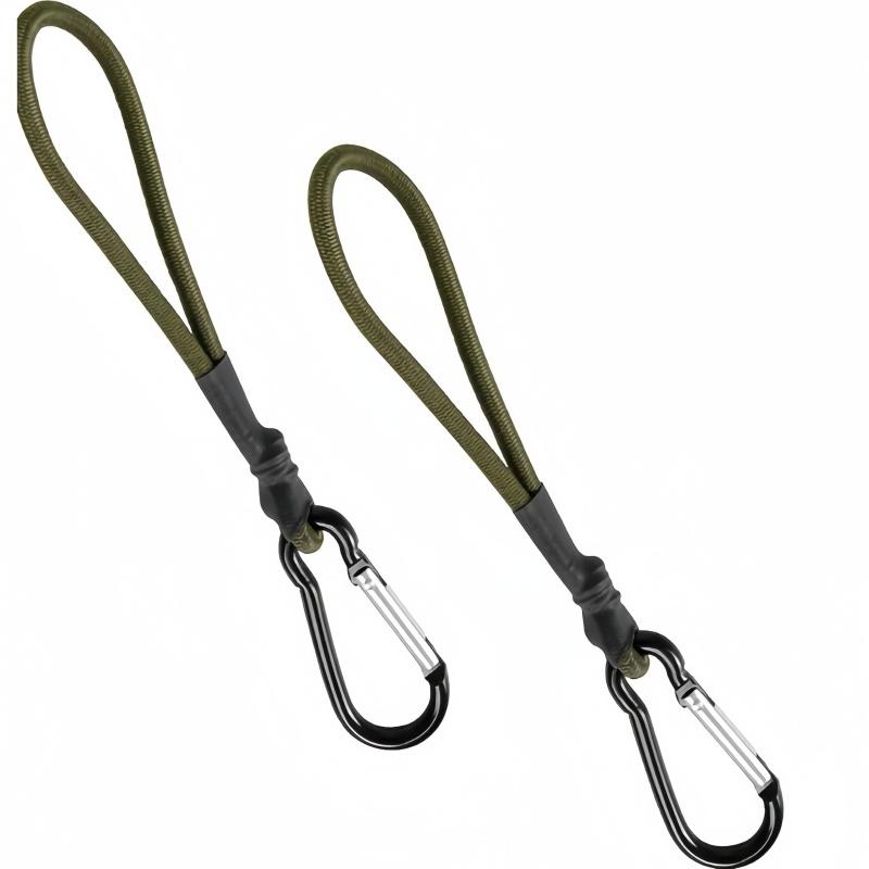 Paracord Lanyard with Heavy Duty Metal Carabiner 5 Assorted Colors Wear Resistant for Outdoor Camping Hiking Gear