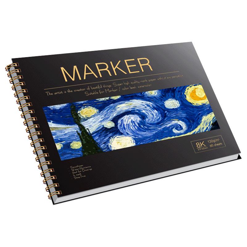 Bloc de Desen Profesional 8K pentru Markere - Artă Plastică, Pagini Manga Goale, Hârtie de Nivel Universitar