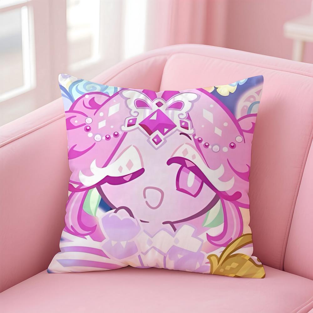 C-Cookie Run K-Kingdom Cushion Cover Home & Car Multi-Scene Pillow Cover - Reversible, Soft & Durable for Daily Use