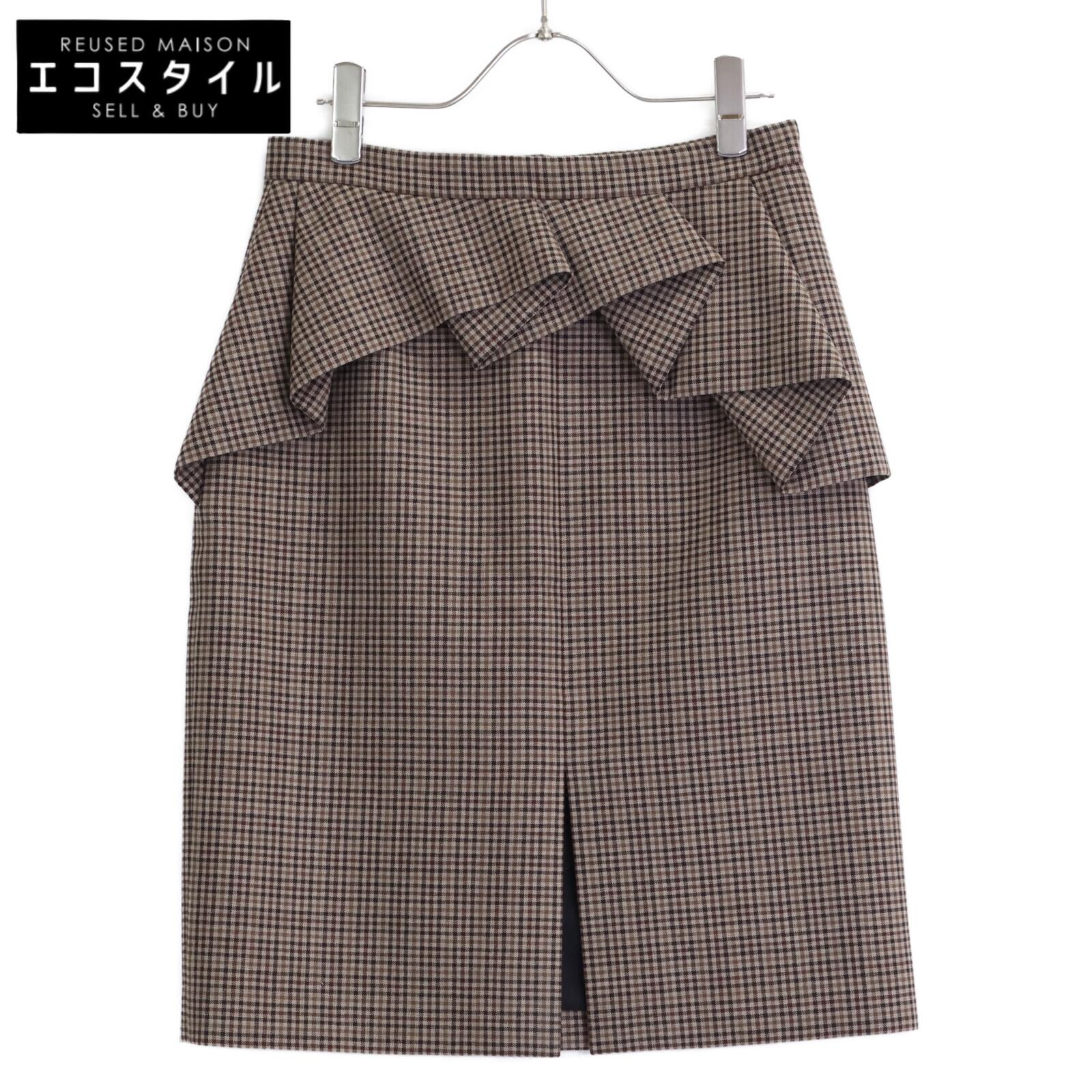 

CELINE Gun Club Check 2J456984N Skirt skirt 38 BrownUsed