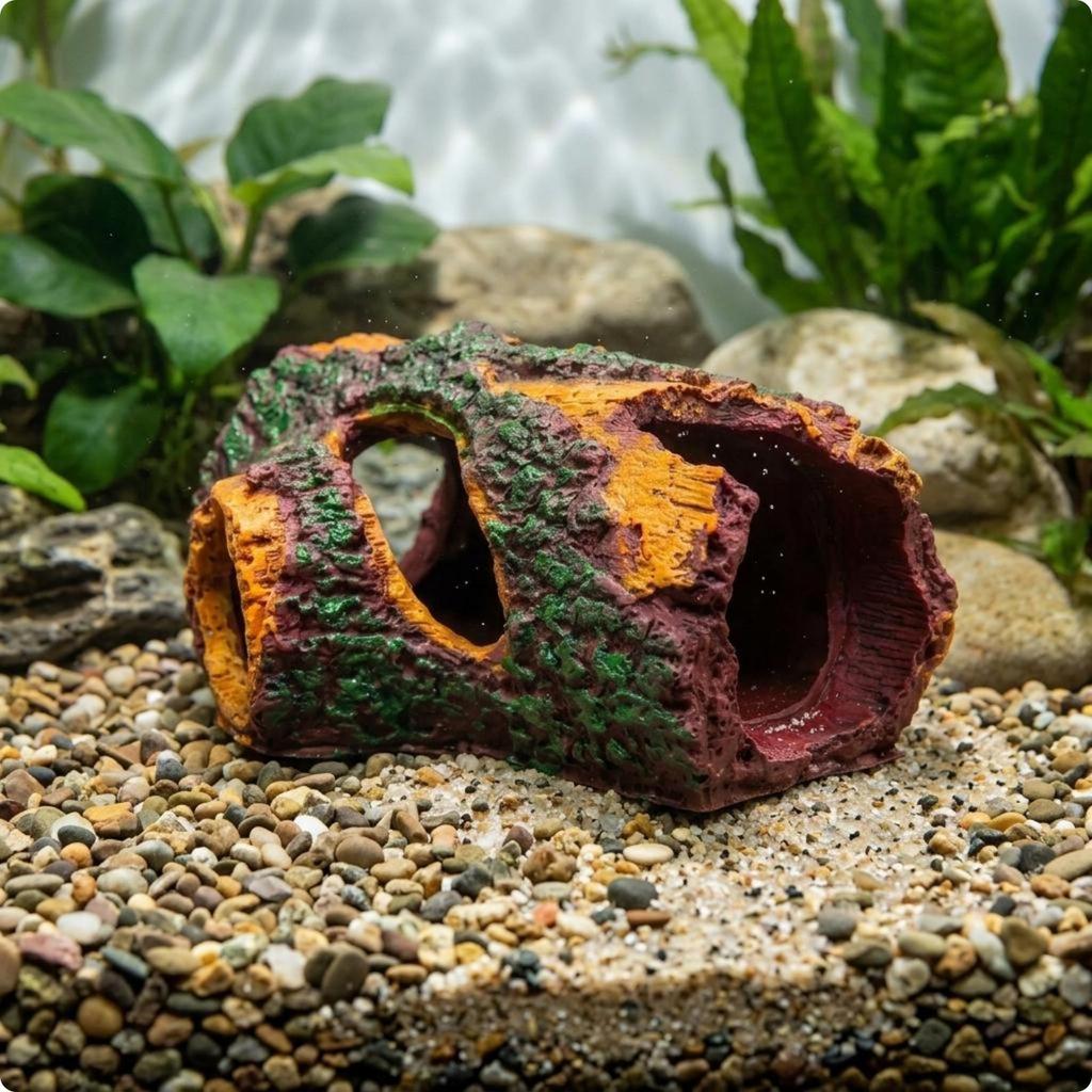Resin Cave Realistic Texture Aquarium Hollow Terrarium Shelter Landscaping Hideout